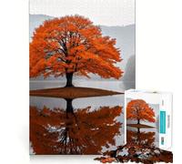 Puzzle de 1000 pièces Reflets d'arbres d'automne dans Un lac Découpe Parfaite Activité ludique et Intelligente Moment de détente et de Plaisir Cadeau d'anniversaire Jeu Artistique (50x75cm)