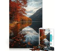 Puzzle de 1000 pièces Reflets d'automne sur Un lac Jeu de logique et de réflexion Idée Cadeau de Noël (38x52cm)