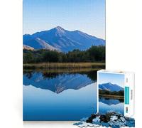 Puzzle de 1000 pièces Reflets de Montagne dans Un lac Calme pour Adolescents, renforce la mémoire, soulage la Tension, Bords Lisses, Surprise de Noël (38x52cm)