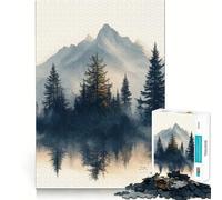 Puzzle de 1000 pièces Reflets de Montagne pour Adolescents Développement de la mémoire, Assemblage sans Stress, Cadeau touchant (50x75cm)