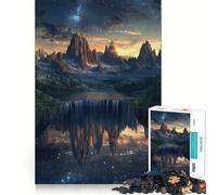 Puzzle de 1000 pièces Reflets de Montagne pour Adultes Jeu cérébral Relaxant Bordure Nette Cadeau de qualité supérieure (50x75cm)