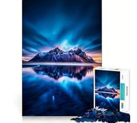 Puzzle de 1000 pièces Reflets de Montagne pour Adultes Jeu cérébral Relaxant Bordure Nette Cadeau de qualité supérieure (38x52cm)