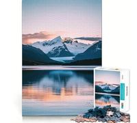Puzzle de 1000 pièces Reflets de Montagne pour Adultes Jeu de réflexion et de Concentration Silencieux et Amusant Bords serrés pour Les vœux du Père Noël (50x75cm)