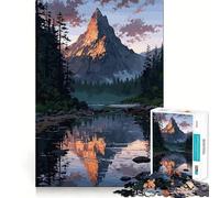 Puzzle de 1000 pièces Reflets de Montagne pour Adultes Un Jeu de logique Stimulant et Relaxant, aux Bords Nets, Un Cadeau mémorable (38x26cm)