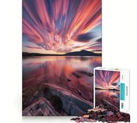 Puzzle de 1000 pièces Reflets du Ciel au Coucher du Soleil pour Adolescents, Jeu de logique et de réflexion, Ambiance Calme et Amusante, Bords Lisses, Cadeau d'anniversaire 50x75cm