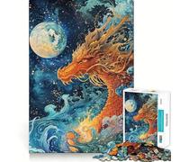 Puzzle de 1000 pièces Regard de Dragons célestes » Un Cadeau Parfait pour se détendre,s'amuser et se divertir Pendant Les fêtes (38x26cm)