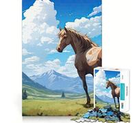 Puzzle de 1000 pièces Regard sur Le Coucher du Soleil pour Adultes, Jeu de réflexion, Calme et détente, décoration Murale aux Lignes épurées 38x26cm