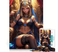 Puzzle de 1000 pièces Reine aux Yeux Bleus,Personnage d'anime (38x26cm),Jeu de Concentration Amusant,Moment de détente,décoration de Noël
