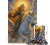 Puzzle de 1000 pièces Reine chevauchant Une Licorne ailée pour Adolescents, Jouet cognitif, Passe-Temps apaisant, Bordure de qualité supérieure, liste de souhaits du Père Noël (38x26cm)