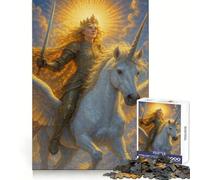 Puzzle de 1000 pièces Reine chevauchant Une Licorne ailée pour Adultes, Jeu de logique et de Jeu Amusant à Partager, Bords de qualité supérieure, Cadeau élégant (38x52cm)