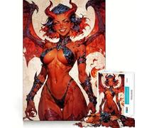 Puzzle de 1000 pièces Reine Dragon Sexy pour Adolescents Jeu de logique, Passe-Temps Calme, découpe précise, Cadeau Exquis 38x26cm