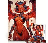Puzzle de 1000 pièces Reine Dragon Sexy pour Adolescents Jeu de logique, Passe-Temps Calme, découpe précise, Cadeau Exquis 38x26cm