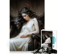 Puzzle de 1000 pièces Reine Lilith, Démone et Gargouille pour Adolescents Jeu de logique et de détente Découpe précise Cadeau précieux (38x26cm)