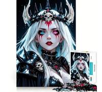 Puzzle de 1000 pièces « Reine Sombre d'anime avec Couronne » pour Adultes,Jeu de mémoire,Assemblage précis sans espaces,activité apaisante pour se détendre (50x75cm)