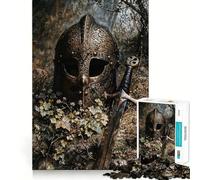 Puzzle de 1000 pièces Reliques de Guerriers Vikings Jeu de Construction Ajustement Parfait Activité gratifiante pour Les Jours de Pluie (38x52cm)