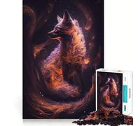 Puzzle de 1000 pièces Renard à Neuf queues dans l'espace pour Adolescents, Jeu intellectuel, détente et créativité, Cadeau de Saison (50x75cm)