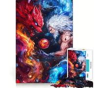 Puzzle de 1000 pièces Renard à Neuf queues et Techniques de Glace pour Adultes, idéal pour se détendre et créer Une Image captivante Cadeau de Noël (50x75cm)