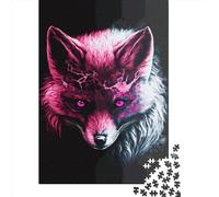 Puzzle de 1000 pièces Renard Arctique Puzzles carrés créatifs pour Adultes et Puzzles en Bois Jeu Stimulant 1000 pièces (75x50cm)