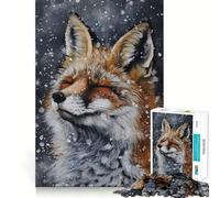Puzzle de 1000 pièces Renard d'hiver pour Adolescents activité ludique et stimulante,de Haute précision et de découpage,idéale pour Une Pause mentale apaisante (38x26cm)