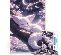 Puzzle de 1000 pièces Renard Fennec endormi pour Adolescents Jeu Intelligent pour Partager Un Moment de complicité Assemblage d'une Image Œuvre d'art 38x26cm