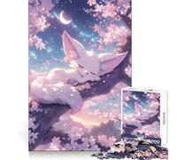 Puzzle de 1000 pièces Renard Fennec endormi pour Adultes Jeu de logique Pure Amusant et apaisant Découpe Nette Cadeau Exceptionnel 38x26cm