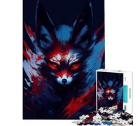 Puzzle de 1000 pièces Renard Fennec Jeu éducatif Abstrait Jeu Impossible Idéal pour se divertir à la Maison Cadeau d'anniversaire (Dimensions 75x50cm)