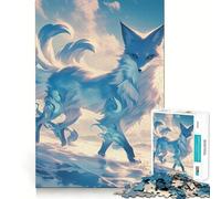 Puzzle de 1000 pièces Renard Kitsune Mystique pour Adolescents Jeu de réflexion Relaxant Cadeau de qualité supérieure (50x75cm)