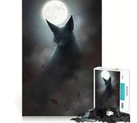 Puzzle de 1000 pièces Renard Mystique au Clair de Lune pour Adultes, Jeu de logique et de réflexion, Loisirs Amusants, Bords Lisses, (38x26cm)