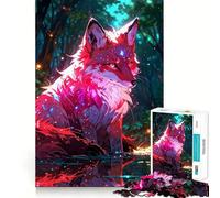 Puzzle de 1000 pièces Renard Mystique dans la forêt enchantée pour Adultes, Jeu de logique et de résolution d'énigmes, Anti-anxiété, découpe précise, Cadeau élégant (50x75cm)