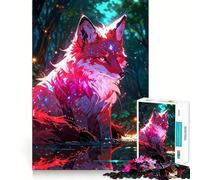 Puzzle de 1000 pièces Renard Mystique dans la forêt enchantée pour Adultes, Jeu intellectuel apaisant, décoration Murale de qualité (38x26cm)