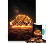 Puzzle de 1000 pièces Renard Mystique dans Un Paysage Cosmique pour Adolescents Stimule la mémoire Atelier de détente et de Plaisir Cadeau Exquis (50x75cm)