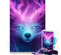 Puzzle de 1000 pièces Renard Mystique en Flammes pour Adolescents Un pour développer sa mémoire, se détendre et s’Amuser (38x26cm)