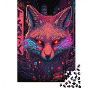 Puzzle de 1000 pièces Renard Neon5 - Puzzle en Papier - Jouet éducatif - Cadeau de Noël - 38 x 26 cm