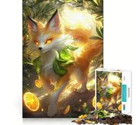 Puzzle de 1000 pièces Renard Orange aux Yeux Brillants Jeu de réflexion pour Adolescents Découpe Nette (38x26cm)
