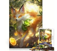Puzzle de 1000 pièces Renard Orange aux Yeux Brillants Jeu de réflexion pour Adolescents Découpe Nette (38x26cm)