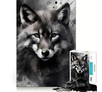 Puzzle de 1000 pièces Renard Peint à l'aquarelle pour Adultes Jeu de mémoire Emboîtement précis sans espaces Activité apaisante pour Une Pause mentale (50x75cm)