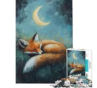 Puzzle de 1000 pièces Renard rêveur pour Adolescents activités ludiques à la Maison décoration Jeu éducatif Convient aux Personnes de 14 Ans et Plus (50x75cm)