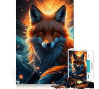 Puzzle de 1000 pièces Renard Roux au Milieu des Vagues pour Adolescents, Jeu de réflexion, évasion et Calme, Bords précis, Cadeau Exceptionnel (38x26cm)