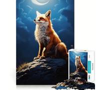 Puzzle de 1000 pièces Renard Roux dans la forêt pour Adultes et Adolescents Jeu de logique Solide et Amusant, découpe de précision, Cadeau du Père Noël (50x75cm)