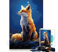 Puzzle de 1000 pièces Renard Roux dans la forêt pour Adultes Stimule la mémoire Divertissement Occasionnel Bords Nets Cadeau Classique (38x52cm)