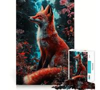 Puzzle de 1000 pièces Renard Roux dans Une forêt Mystique pour Adolescents, Jeu de réflexion Relaxant, découpe soignée, Cadeau raffiné (50x75cm)