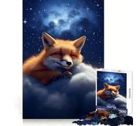 Puzzle de 1000 pièces Renard Roux endormi pour Adolescents Souvenirs, Amélioration, Esprit Calme, Découpe Nette, Pièce de Collection 38x26cm