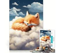 Puzzle de 1000 pièces Renard Roux Endormi pour Adultes Jeu de Logique Pure Amusant et Apaisant Découpe Précise 38x26cm