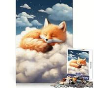 Puzzle de 1000 pièces Renard Roux Endormi pour Adultes Jeu de Logique Pure Amusant et Apaisant Découpe Précise 38x26cm