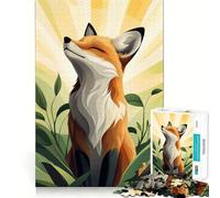 Puzzle de 1000 pièces Renard Souriant au Soleil pour Adultes, Sharp Logic, Jouet de Loisirs pour la Maison, découpe précise, 38x26cm