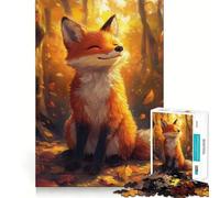 Puzzle de 1000 pièces Renard Souriant pour Adolescents, Jeu de logique mentale, Loisirs, Bords Fins, Cadeau spécial 38x52cm