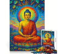 Puzzle de 1000 pièces représentant Bouddha en méditation sur Une Fleur de Lotus,idéal pour Les Adolescents,pour développer Leur logique,se détendre et Passer d'agréables Moments de Calme Un Cadeau