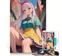 Puzzle de 1000 pièces représentant des Adolescentes en Tenue de Soubrette,Style Anime Urbain Jeu de mémoire Stimulant,sans pièces détachées,idéal pour Les Voyages (38x26cm)