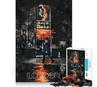 Puzzle de 1000 pièces représentant des Adolescents à l'aquarelle,thème Londres la Nuit,Jeu de mémoire,Verrouillage sécurisé,sans pièces détachées,idéal pour Les Voyages (38x52cm)