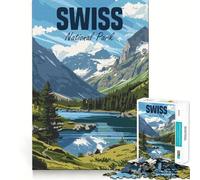 Puzzle de 1000 pièces représentant des Adolescents des Parcs nationaux suisses Décoration Murale Design Lumineux et Relaxant Assemblage Facile 38x52cm